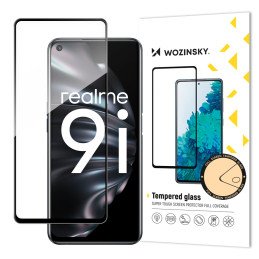 Wozinsky Super patvarūs klijai viso ekrano grūdintas stiklas su rėmeliu patogiu dėklu Oppo A76 / Oppo A36 / Realme 9i ju...