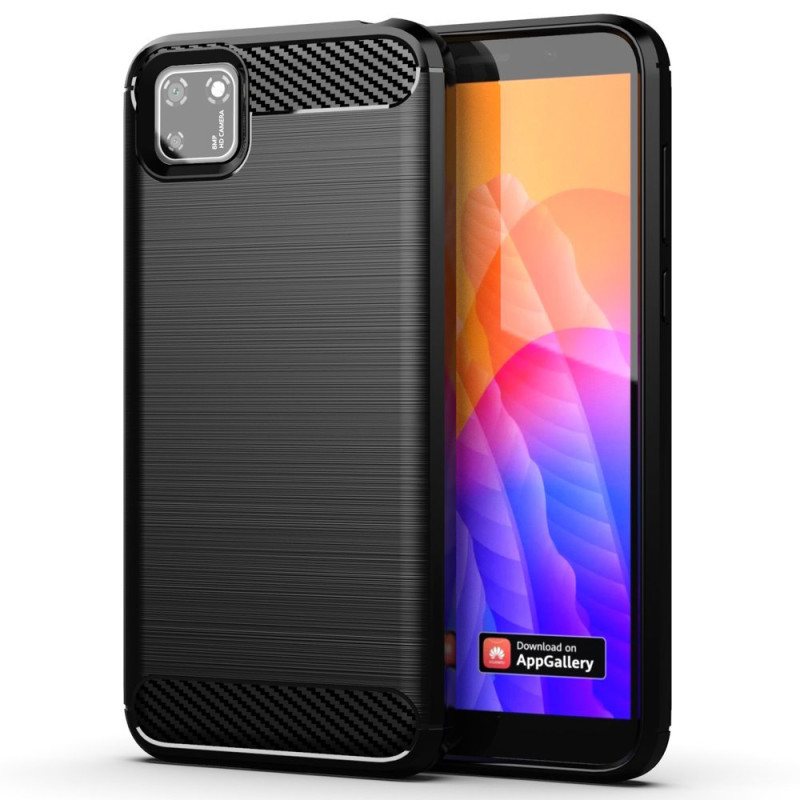 Carbon Case lankstus Huawei Y5p dangtelis juodas