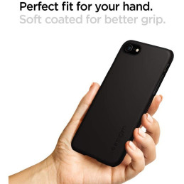 Spigen Thin Fit dėklas, skirtas iPhone 7 / 8 / SE 2020 / 2022 - juodas