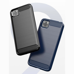 Carbon Case lankstus Huawei Y5p dangtelis juodas