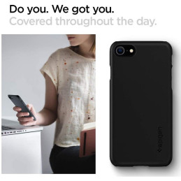 Spigen Thin Fit dėklas, skirtas iPhone 7 / 8 / SE 2020 / 2022 - juodas