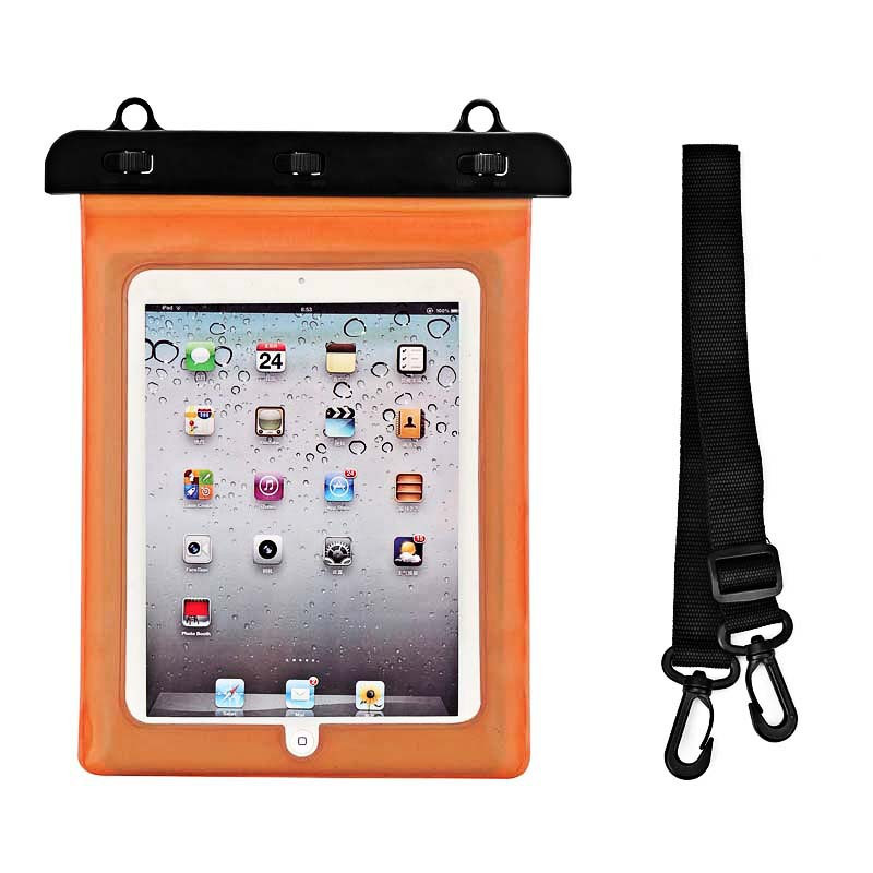Vandeniui atsparus PVC tabletės dėklas – oranžinis