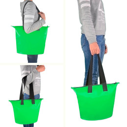 Neperšlampamas 11L PVC maišelis - žalias