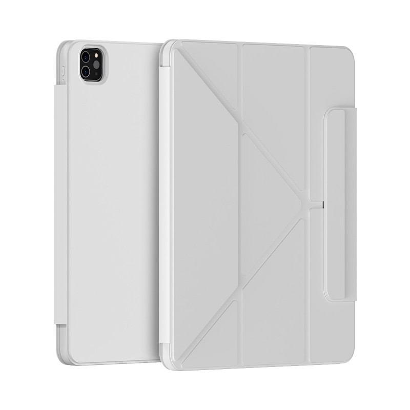 Baseus Safattach Y tipo dėklas, skirtas iPad Pro 12,9" 2018/ 2020/ 2021 dangtelis su stovu baltas (ARCX010102)