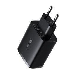 „Baseus“ kompaktiškas sieninis įkroviklis 3x USB 17W juodas (CCXJ020101)