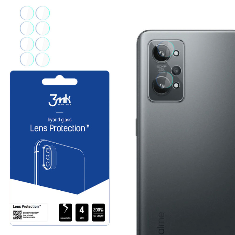 3mk Lens Protection™ hibridinis fotoaparato stiklas, skirtas Realme GT 2 5G