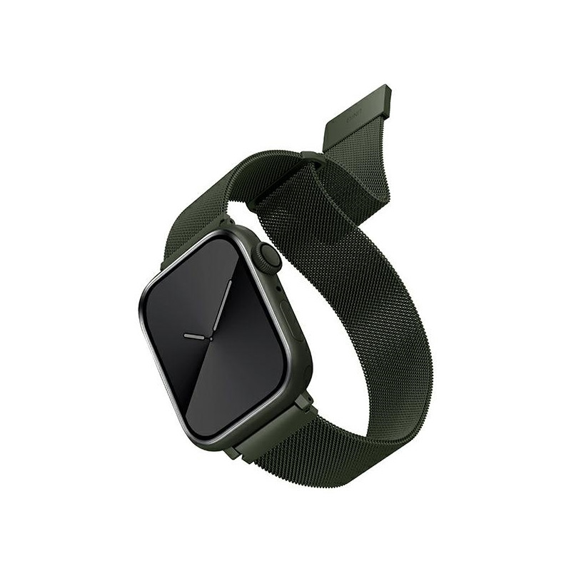 Uniq Dante nerūdijančio plieno dirželis, skirtas Apple Watch 1/ 2/ 3/ 4/ 5/ 6/ 7/ 8/ SE/ SE2 38/ 40/ 41mm – žalias
