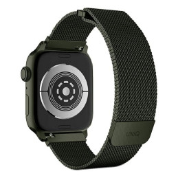 Uniq Dante nerūdijančio plieno dirželis, skirtas Apple Watch 1/ 2/ 3/ 4/ 5/ 6/ 7/ 8/ SE/ SE2 38/ 40/ 41mm – žalias