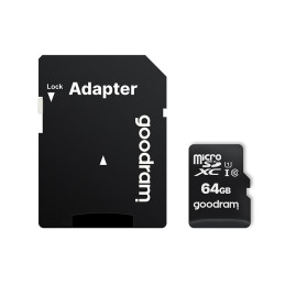 Goodram Microcard 64 GB micro SD XC UHS-I 10 klasės atminties kortelė, SD adapteris (M1AA-0640R12)