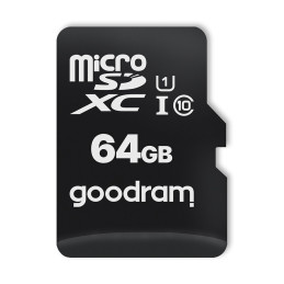Goodram Microcard 64 GB micro SD XC UHS-I 10 klasės atminties kortelė, SD adapteris (M1AA-0640R12)