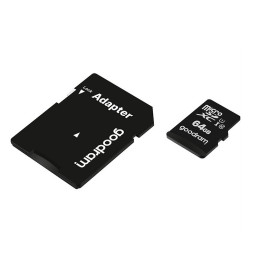 Goodram Microcard 64 GB micro SD XC UHS-I 10 klasės atminties kortelė, SD adapteris (M1AA-0640R12)
