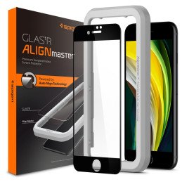 Spigen ALM Glass FC grūdintas stiklas, skirtas iPhone 7/ 8/ SE 2020/ 2022 – juodas