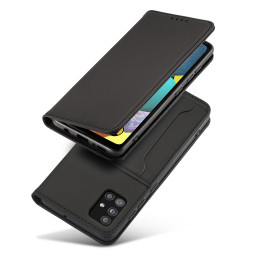 Magnetinis kortelės dėklas, skirtas Xiaomi Redmi Note 11 Pro, dangtelis, kortelių piniginė, kortelių stovas, juodas