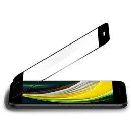 Spigen ALM Glass FC grūdintas stiklas, skirtas iPhone 7/ 8/ SE 2020/ 2022 – juodas