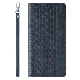 Magnet Strap Case dėklas, skirtas iPhone 13 piniginės dėklui + mini mėlynas pakabukas su dirželiu