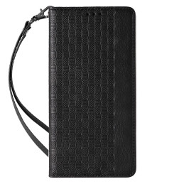 Magnetinio dirželio dėklas, skirtas iPhone 13 Pro, piniginės dangtelis + mini dirželis, pakabukas, juodas