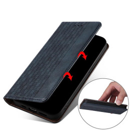Magnetinio dirželio dėklas, skirtas „Xiaomi Redmi Note 11 Pro Cover“ piniginei + mini pakabukas mėlynai