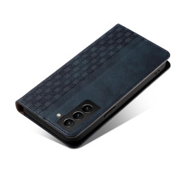 Magnetinio dirželio dėklas, skirtas Samsung Galaxy S22+ (S22 Plus) piniginės dangtelis + mini pakabukas mėlynai