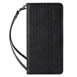 Magnetinio dirželio dėklas, skirtas Samsung Galaxy S22 Ultra piniginės dangtelis + juodas mini pakabukas