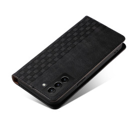 Magnetinio dirželio dėklas, skirtas Samsung Galaxy S22 Ultra piniginės dangtelis + juodas mini pakabukas