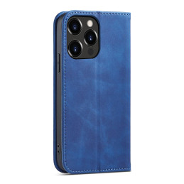Magnet Fancy Case dėklas skirtas iPhone 13 Pro, dangtelis, kortelių piniginė, kortelių stovas, mėlynas