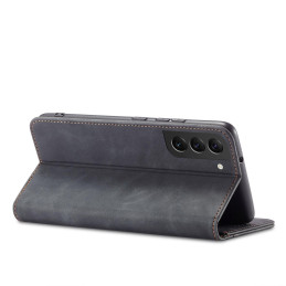 Magnetinis išgalvotas dėklas, skirtas Samsung Galaxy S22+ (S22 Plus) padengti kortelę Piniginės kortelės stovas juodas