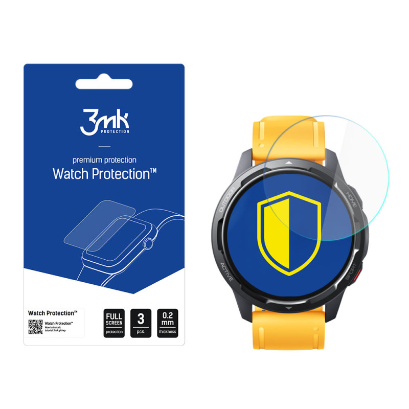 3mk Watch Protection™ hibridinis stiklas v. FlexibleGlass Lite ant Xiaomi Watch S1 Active