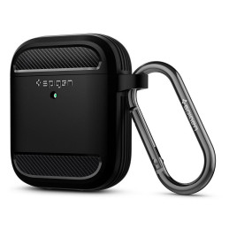 Spigen Rugged Armor dėklas, skirtas Apple AirPods – matinė juoda