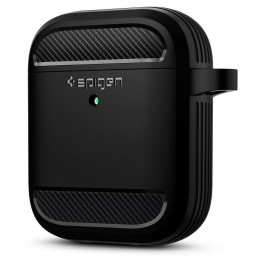 Spigen Rugged Armor dėklas, skirtas Apple AirPods – matinė juoda