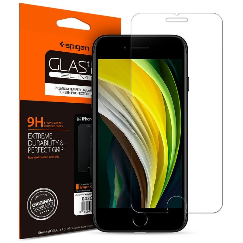 Spigen Glas.tR plonas grūdintas stiklas, skirtas iPhone 7/ 8/ SE 2020/ 2022