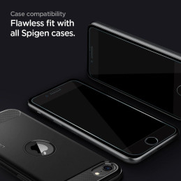 Spigen Glass FC grūdintas stiklas iPhone 7 / 8 / SE 2020 / 2022 - juodas 2 vnt.