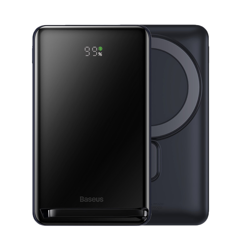 „Baseus Magnetic Bracket“ maitinimo blokas su „MagSafe“ belaidžiu įkrovimu 10 000 mAh 20 W tamsiai mėlynas (PPCX000003) ...