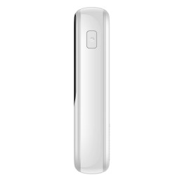 „Baseus Qpow Powerbank“ 10 000 mAh įmontuotas USB tipo C laidas 22,5 W greito įkrovimo SCP AFC FCP baltas (PPQD020102)