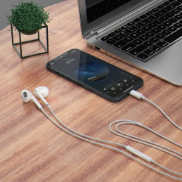 Dudao į ausis įdedamos ausinės su 3,5 mm mini lizdo jungtimi balta (X14PRO)