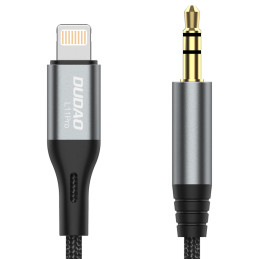 Dudao garso kabelis Lightning - mini lizdas 3,5 mm 1m pilka (L11PRO)