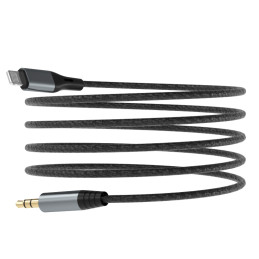 Dudao garso kabelis Lightning - mini lizdas 3,5 mm 1m pilka (L11PRO)