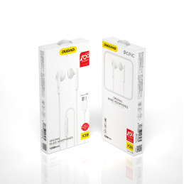 Dudao laidinės ausinės USB Type C 1,2m baltos (X3B-W)