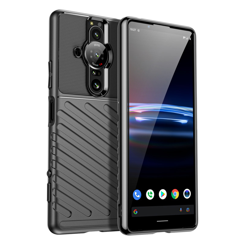Thunder Case lankstus šarvuotas dangtelis, skirtas Sony Xperia Pro-I juodas