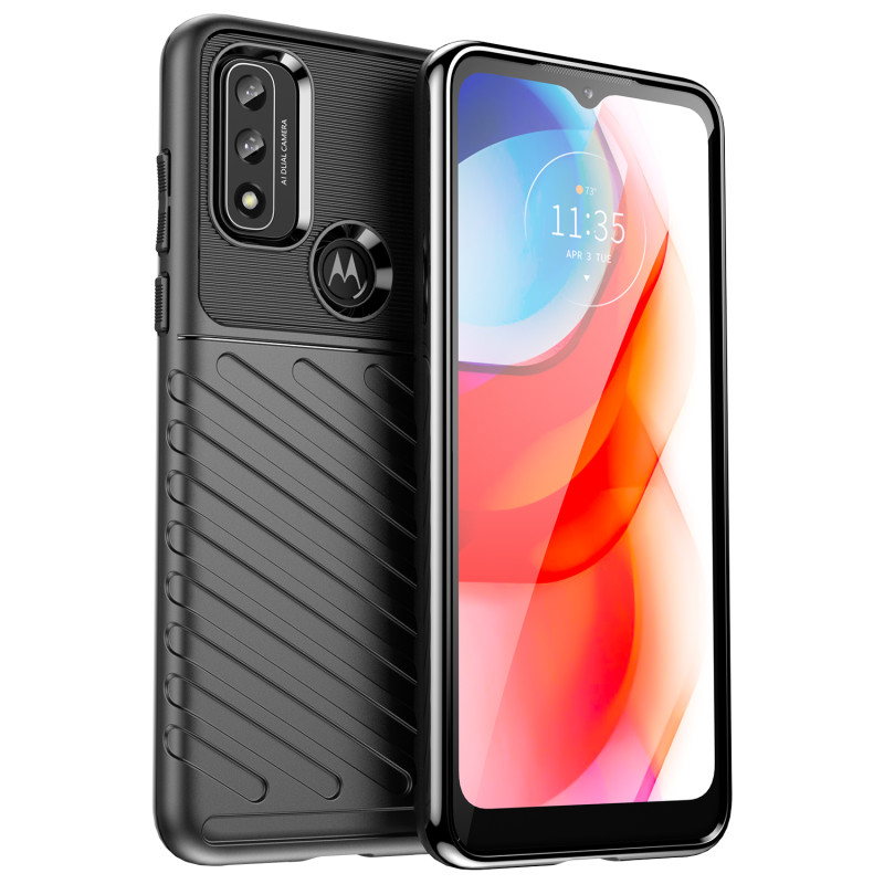 Thunder Case lankstus šarvuotas dėklo dangtelis, skirtas Motorola Moto G Play 2022 juodas