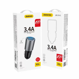 Dudao automobilinis įkroviklis 2x USB 3.4A pilka (R5s pilka)