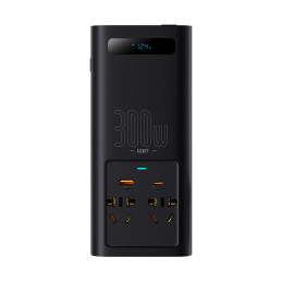 Baseus IGBT automobilinis maitinimo keitiklis 300W 220V (CN/ EU kištukas) juodas (CGBB010101)