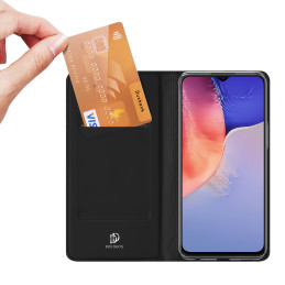 Dux Ducis Skin Pro dėklo dėklo dangtelis su atvartu Vivo Y01 / Y15s / Y15a juodas