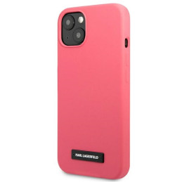 Karl Lagerfeld Silicone Plaque dėklas iPhone 13 - fuksija