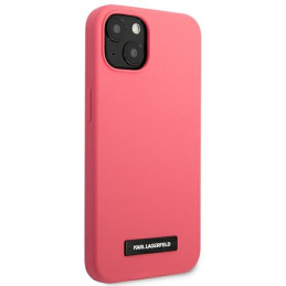 Karl Lagerfeld Silicone Plaque dėklas iPhone 13 - fuksija