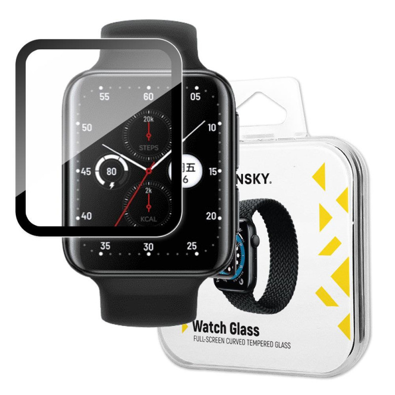 Wozinsky Watch Glass hibridinis stiklas, skirtas Oppo Watch 2 42 mm juodas