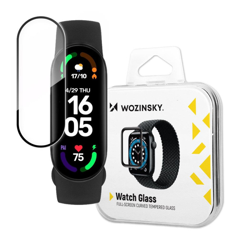 Wozinsky Watch Glass hibridinis stiklas, skirtas Xiaomi Mi Band 6 juodas
