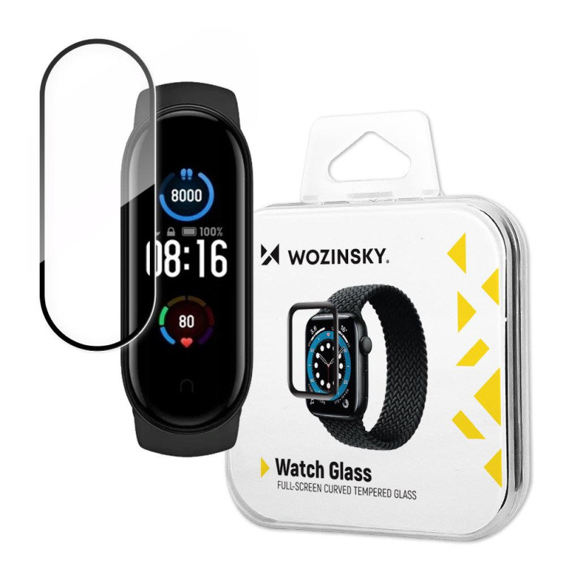 Wozinsky Watch Glass hibridinis stiklas, skirtas Xiaomi Mi Band 5 juodas