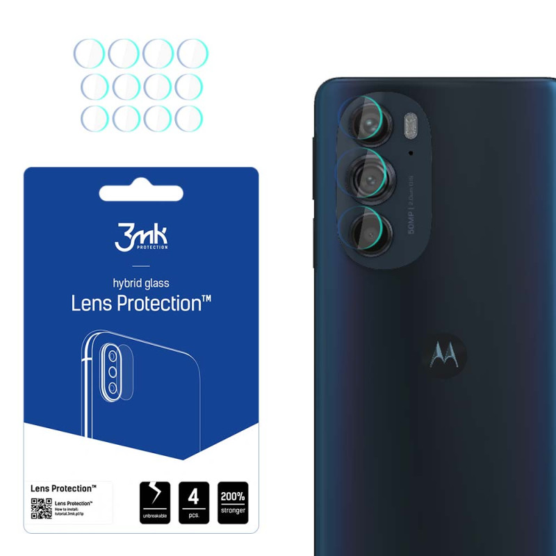 3mk Lens Protection™ hibridinis fotoaparato stiklas, skirtas Motorola Edge 30