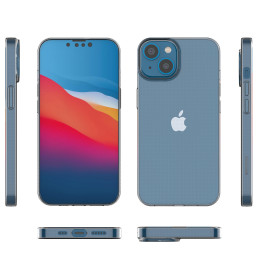 Ultra Clear gelio dėklo dangtelis 0,5 mm iPhone 14 skaidrus