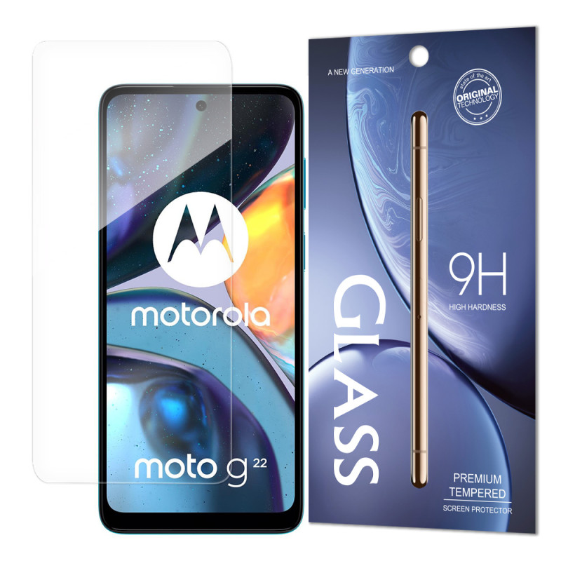 Grūdintas stiklas 9H grūdintas stiklas Motorola Moto G22 (pakuotė – vokas)